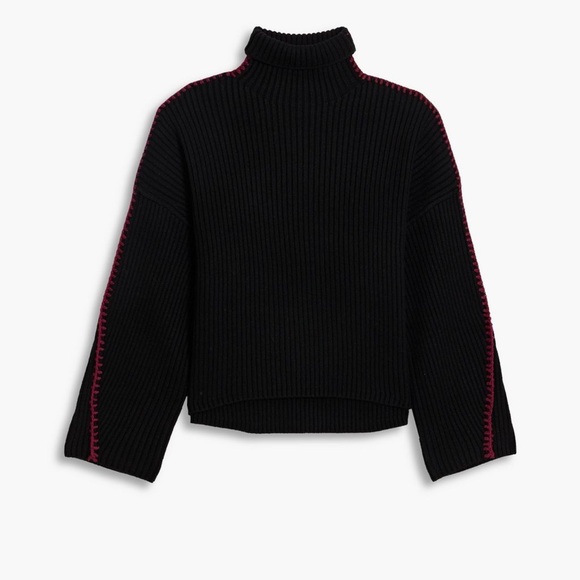 Rag & Bone Ingrid whipstitched wool turtle neck sweater - Picture 3 of 7